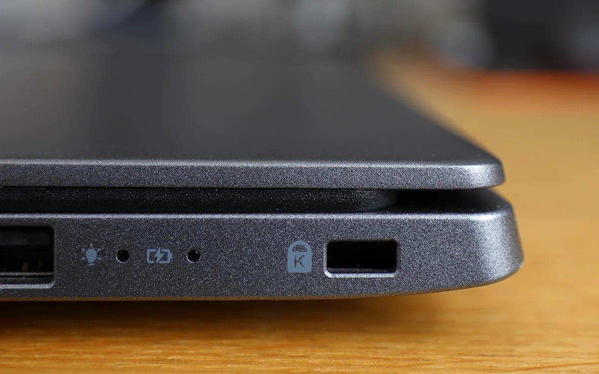 Kensington lock slot on an Acer Swift 3 laptop
